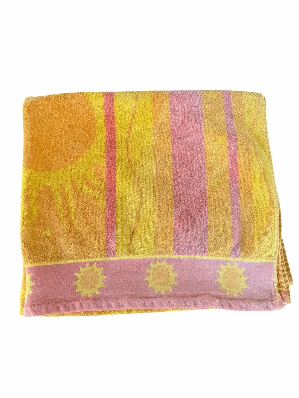 Kirkland Egyptian Cotton Oversized Beach Pool Towel Blazing Suns Stripes 36x66
